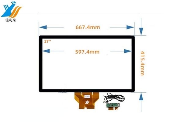 27인치 산업용 인간 기계 인터페이스용 USB 인터페이스 타입의 용량 터치 스크린