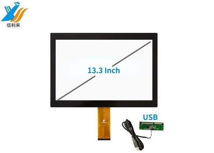 13.3'' 산업용 멀티 터치 스크린 패널 USB 및 IIC 인터페이스 G+G 구조